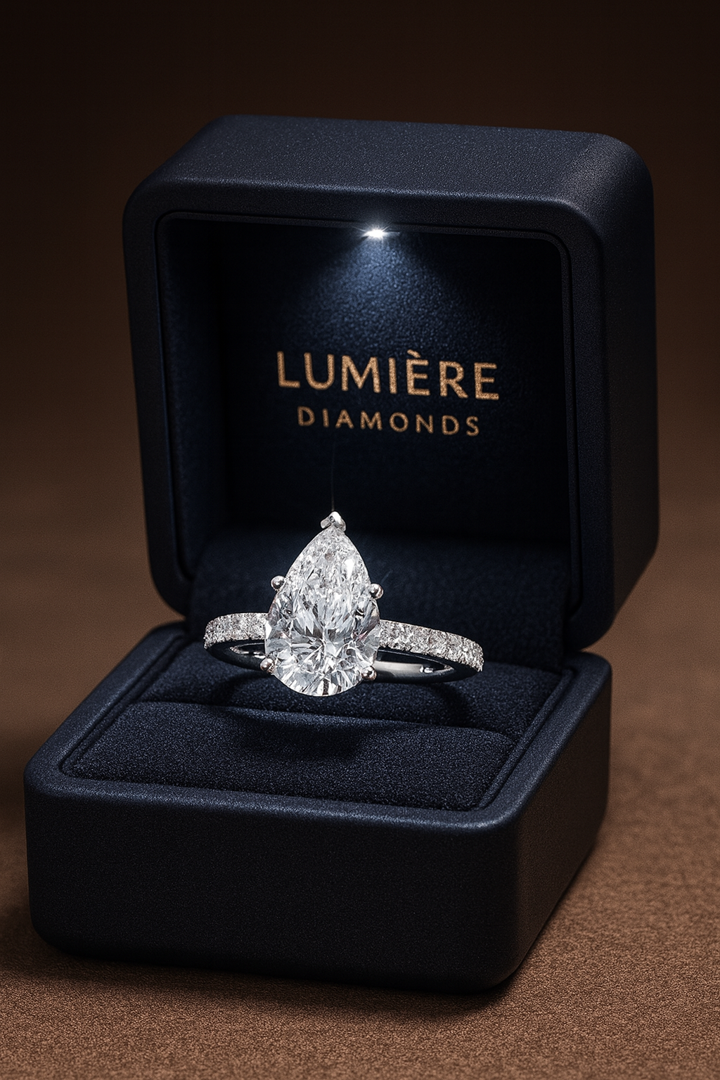 Lumière Royal Teardrop Engagment Ring
