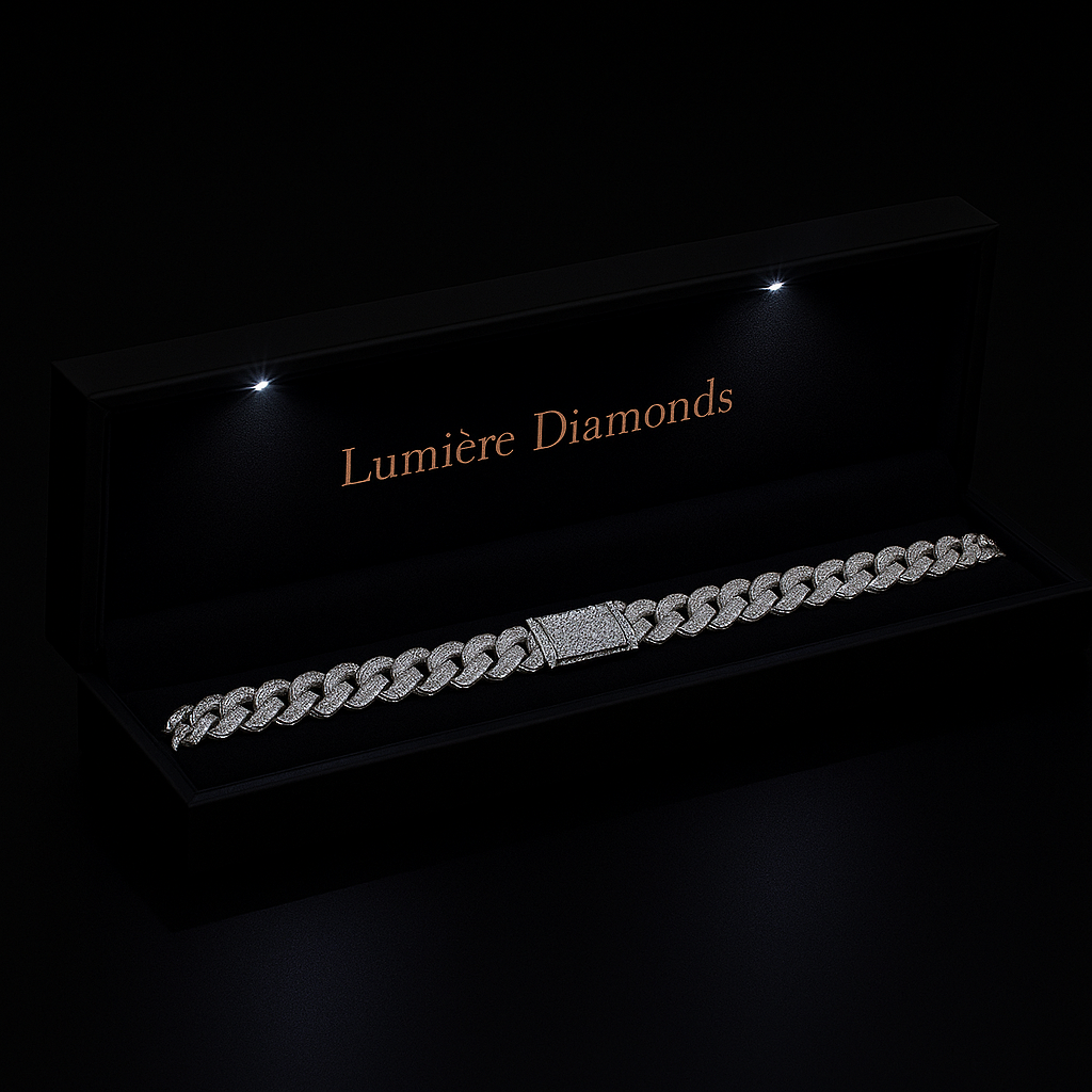 Lumière Diamonds Cuban Link Chain (925) moissanite