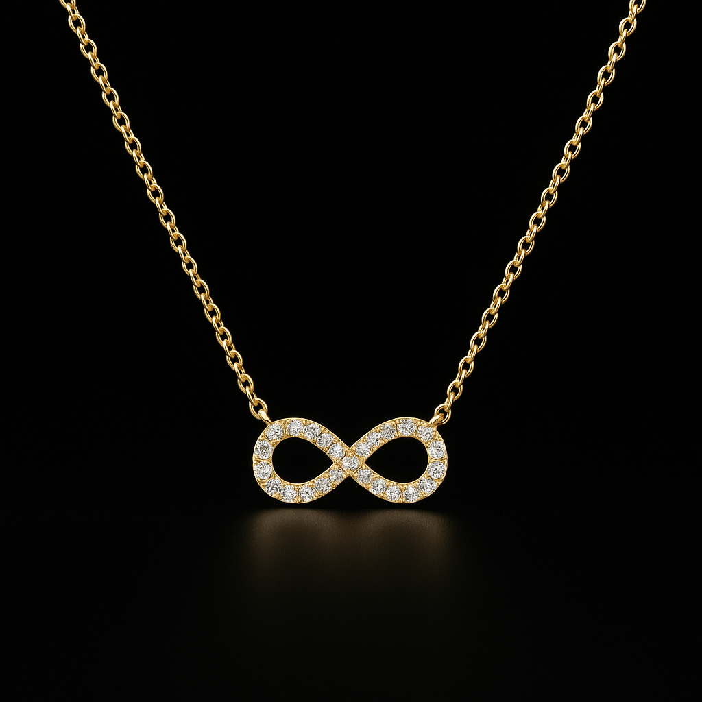 Lumière infinity natural diamond necklace (14k gold)