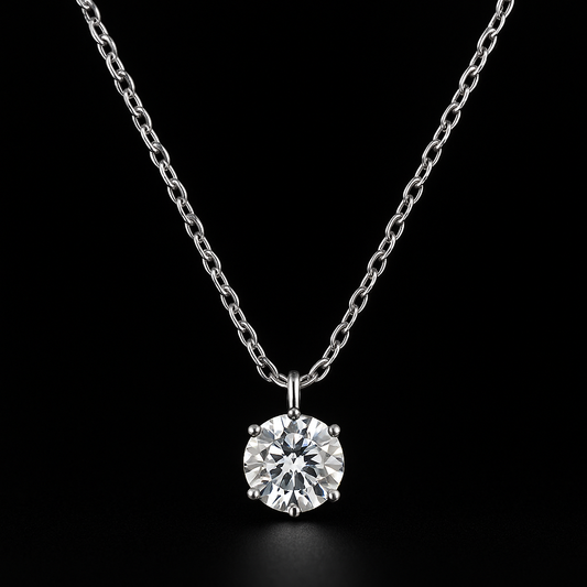 Lumière 18K Solid Gold Pendant Necklace – Lab Grown Diamond