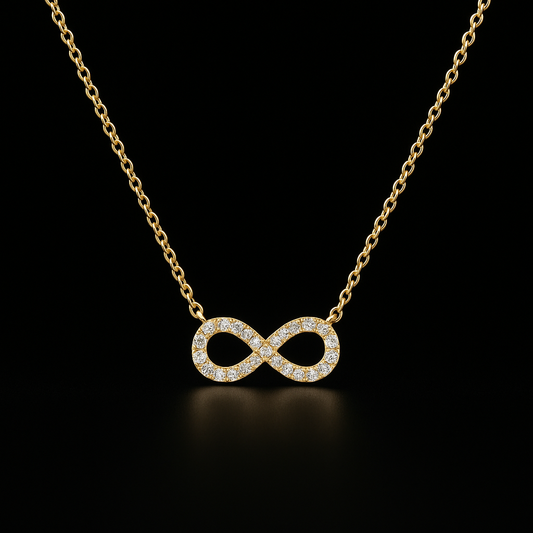 Lumière infinity natural diamond necklace (14k gold)